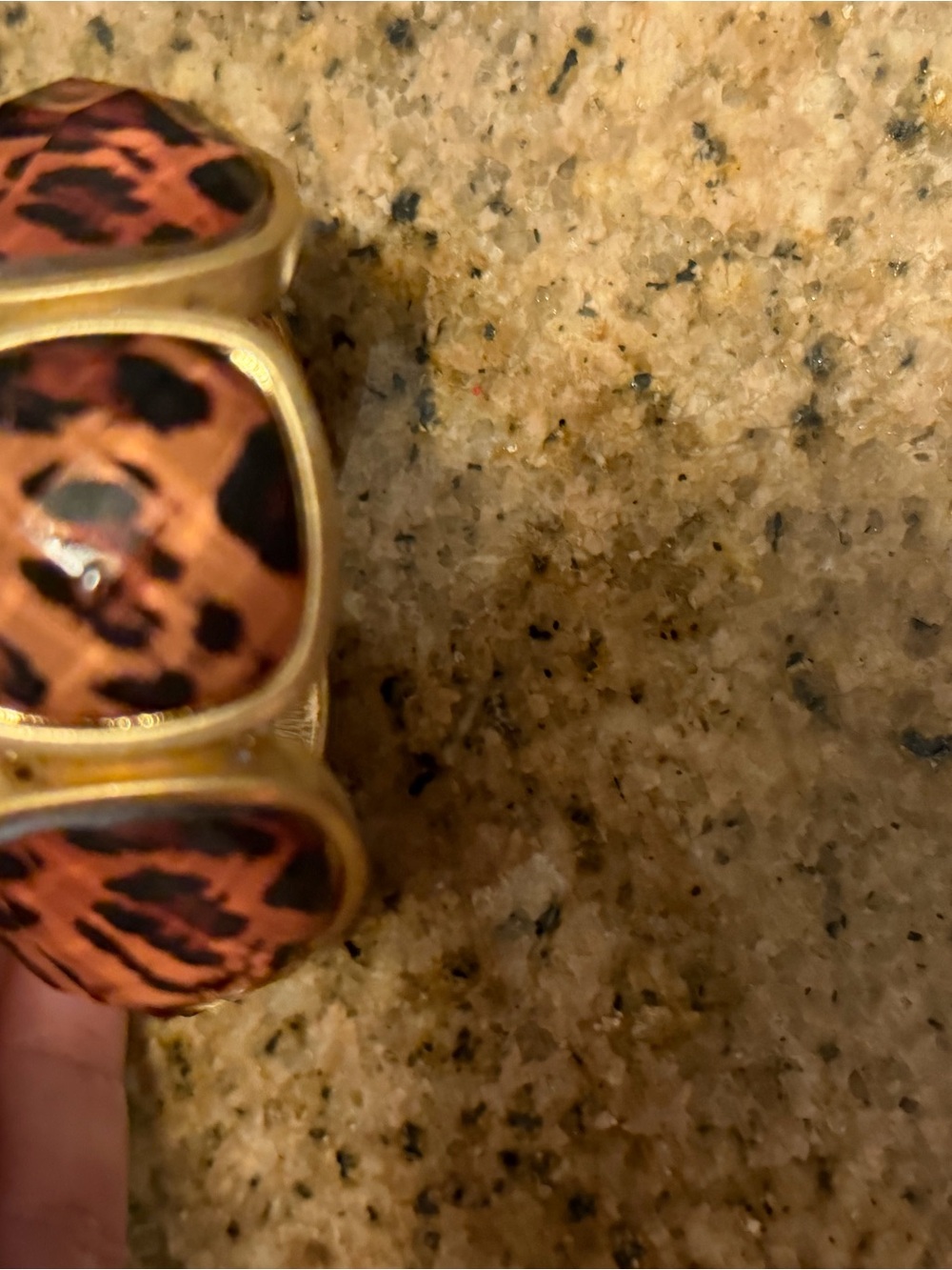Julie Vos Gold-Tone Leopard Print Stretch Bracelet - Brown - Picture 3 of 3